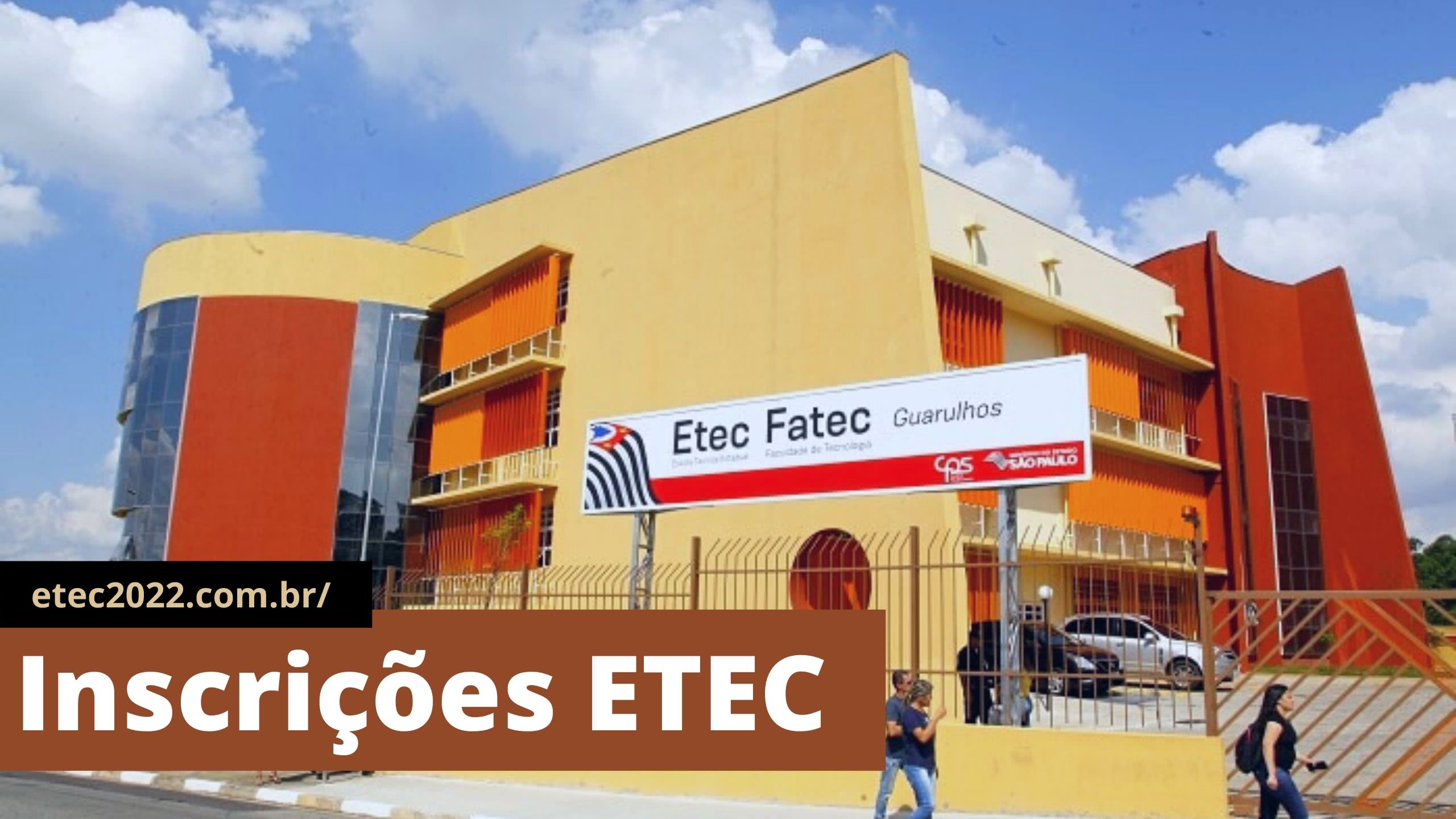 Inscrições ETEC 2022